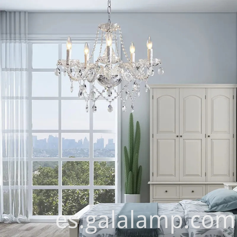 Luz colgante de rama de cristal de cristal moderno para techos elegantes